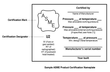 Марка сертификат. Сертификата ASME штамп “u. Pressure Vessel Certificates. Pressure Vessel Nameplate. Outstanding Nameplates of Pressure Vessel.